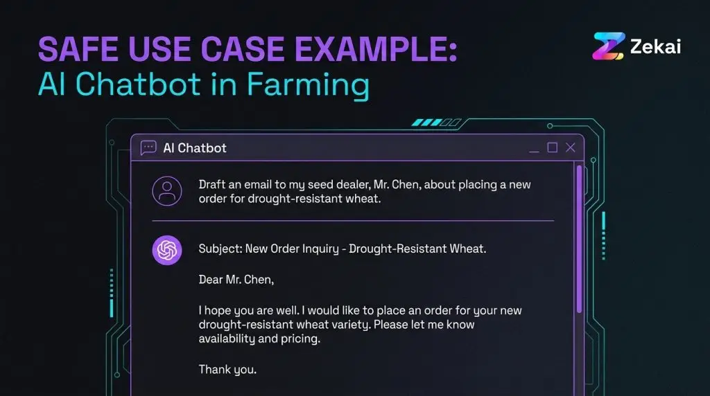 مخاطر روبوتات الدردشة بالذكاء الاصطناعي في الزراعة: دليل 2026 للاستخدام الآمن 3 AI Chatbot Farming Risks: A 2026 Guide to Safe Use — supporting image 3