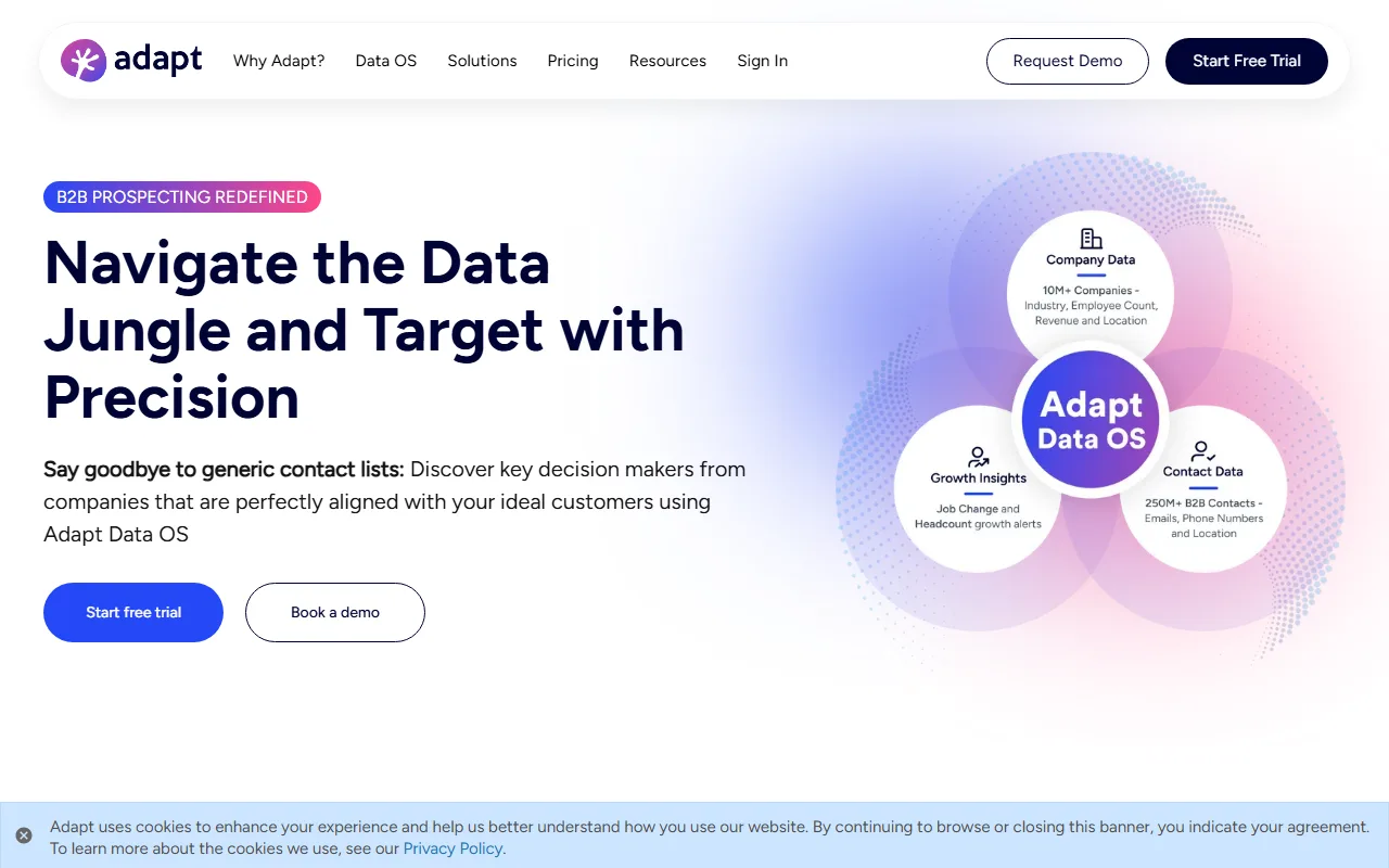 Adapt.io screenshot — interface view 1