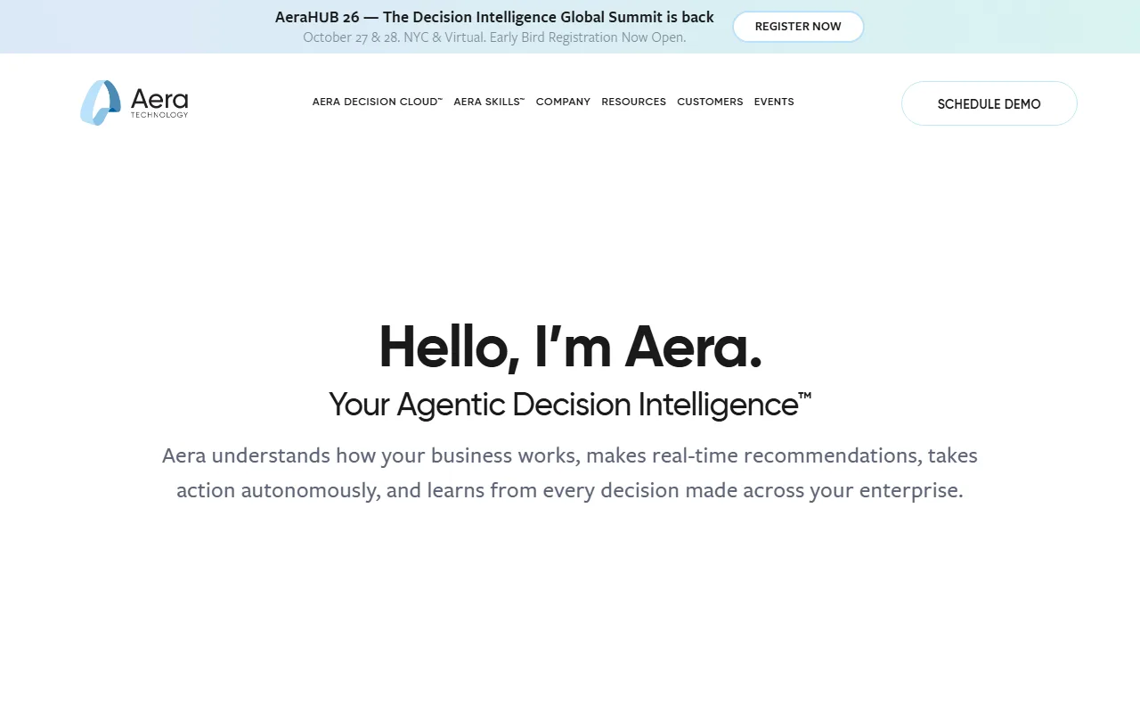 Aera Technology screenshot — interface view 1