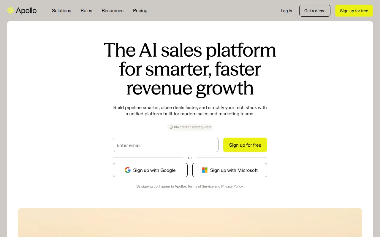 Apollo.io screenshot — interface view 1