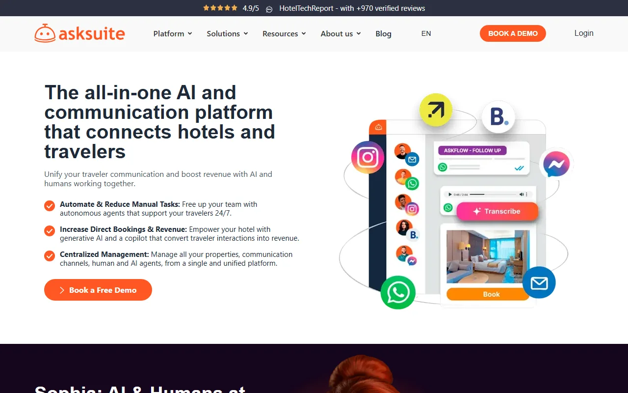 Asksuite screenshot — interface view 1