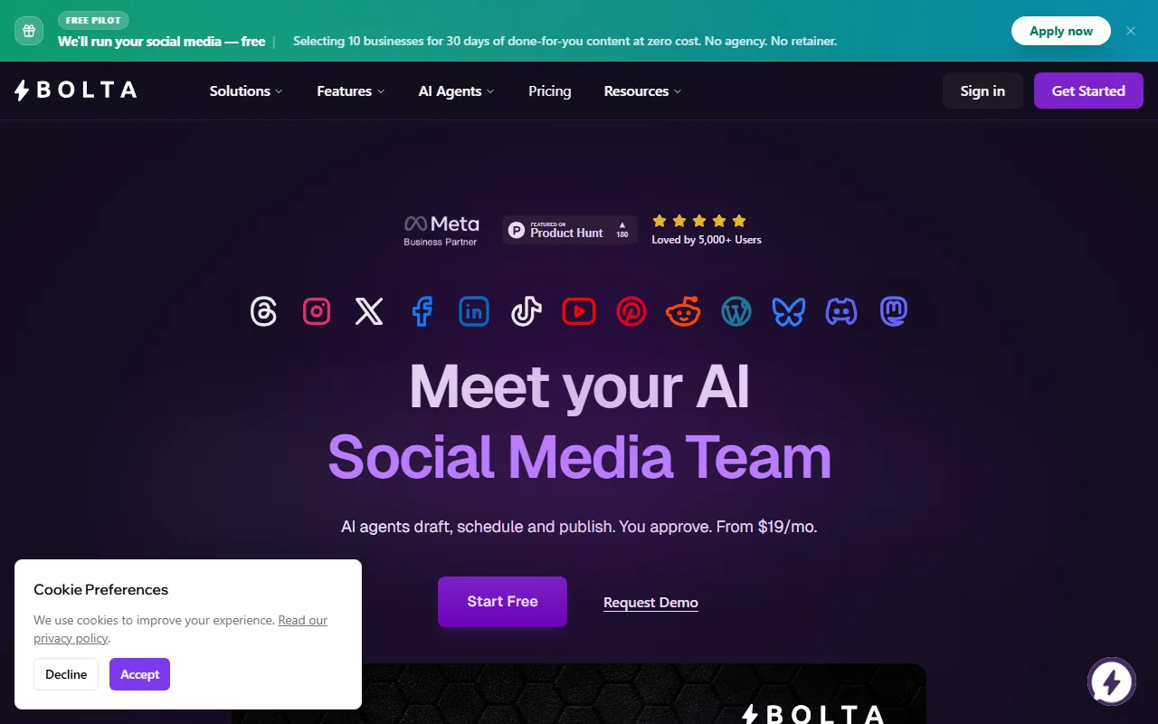 Bolta screenshot — interface view 1