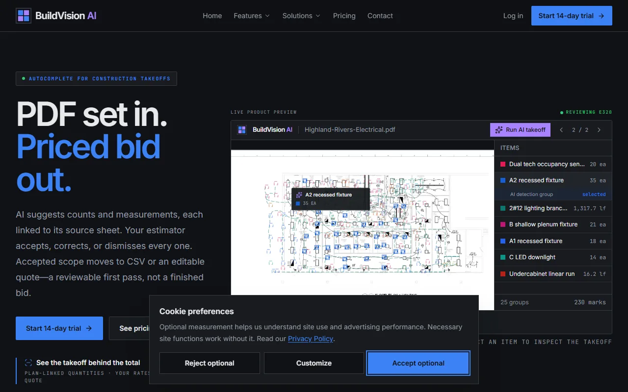 BuildVision AI screenshot — interface view 1