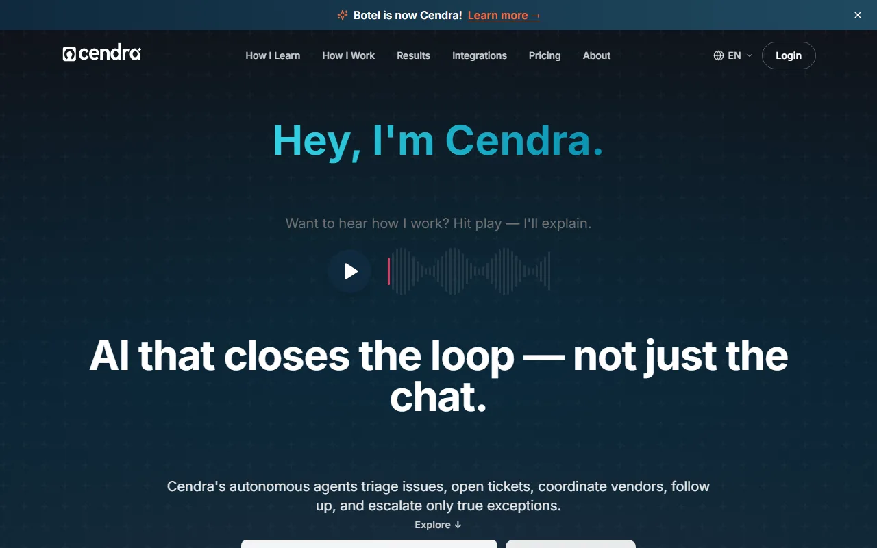 Cendra AI screenshot — interface view 1