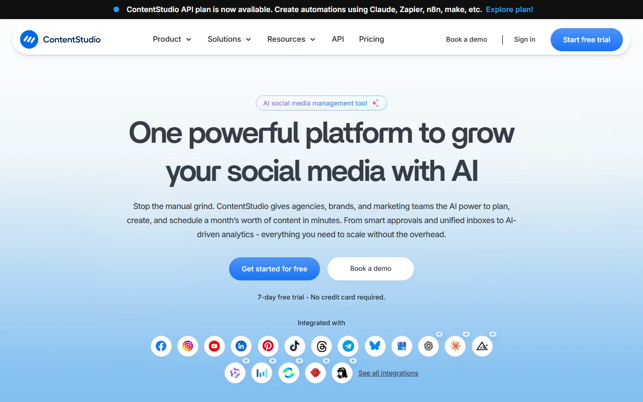 ContentStudio screenshot — interface view 1