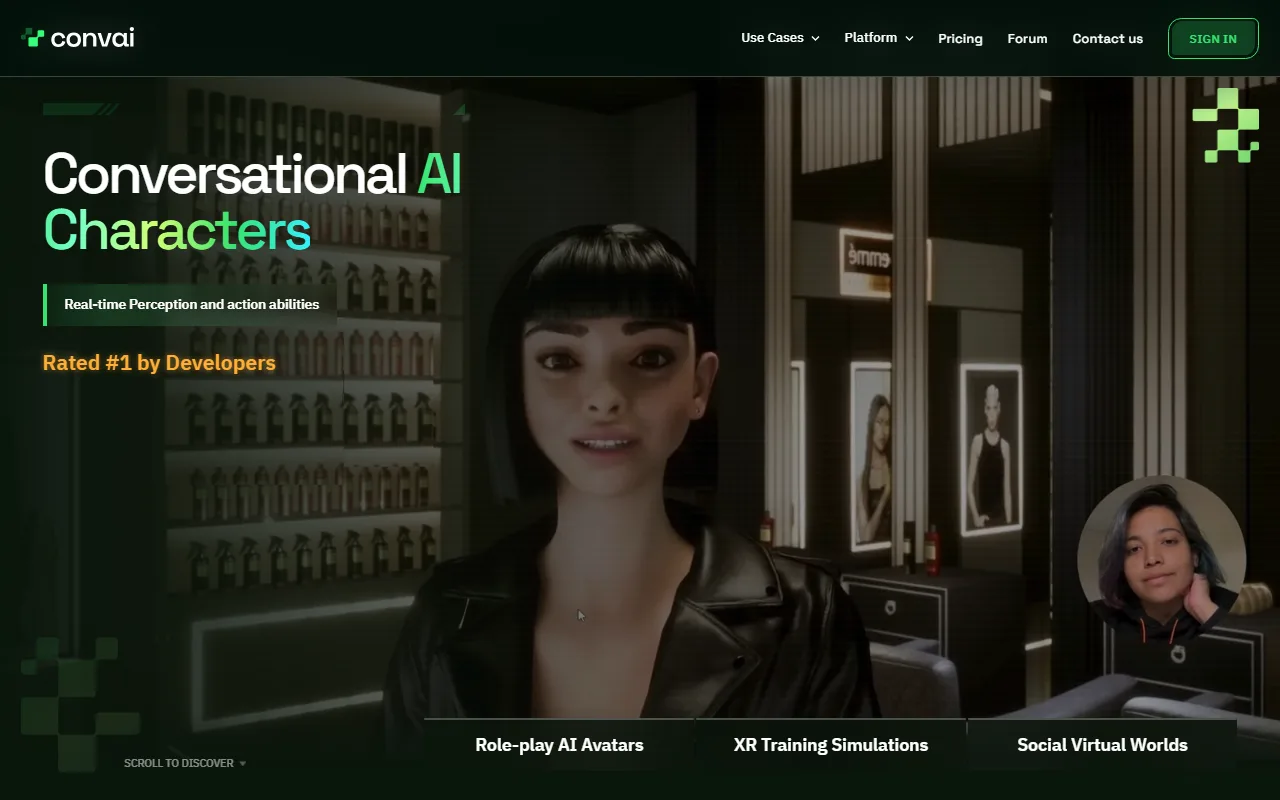 Convai screenshot — interface view 1