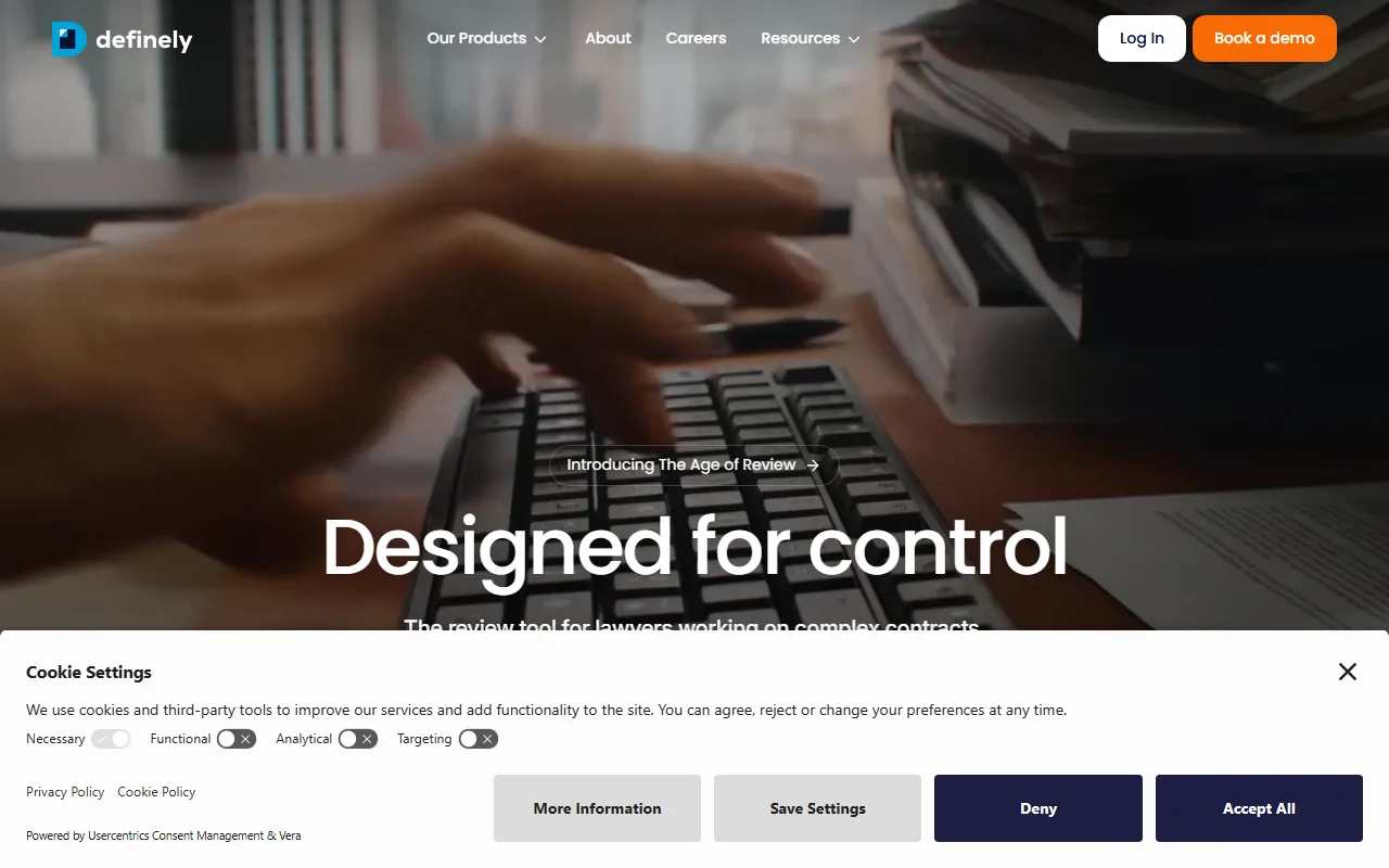 Definely screenshot — interface view 1