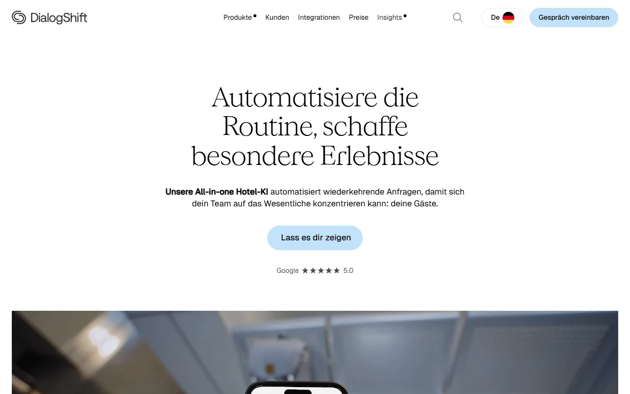 DialogShift screenshot — interface view 1
