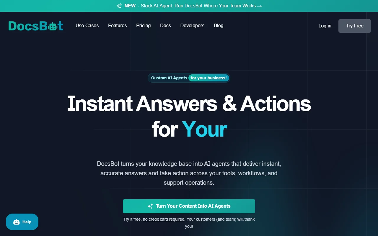 DocsBot AI screenshot — interface view 1