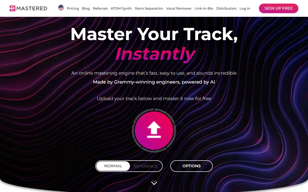 eMastered screenshot — interface view 1