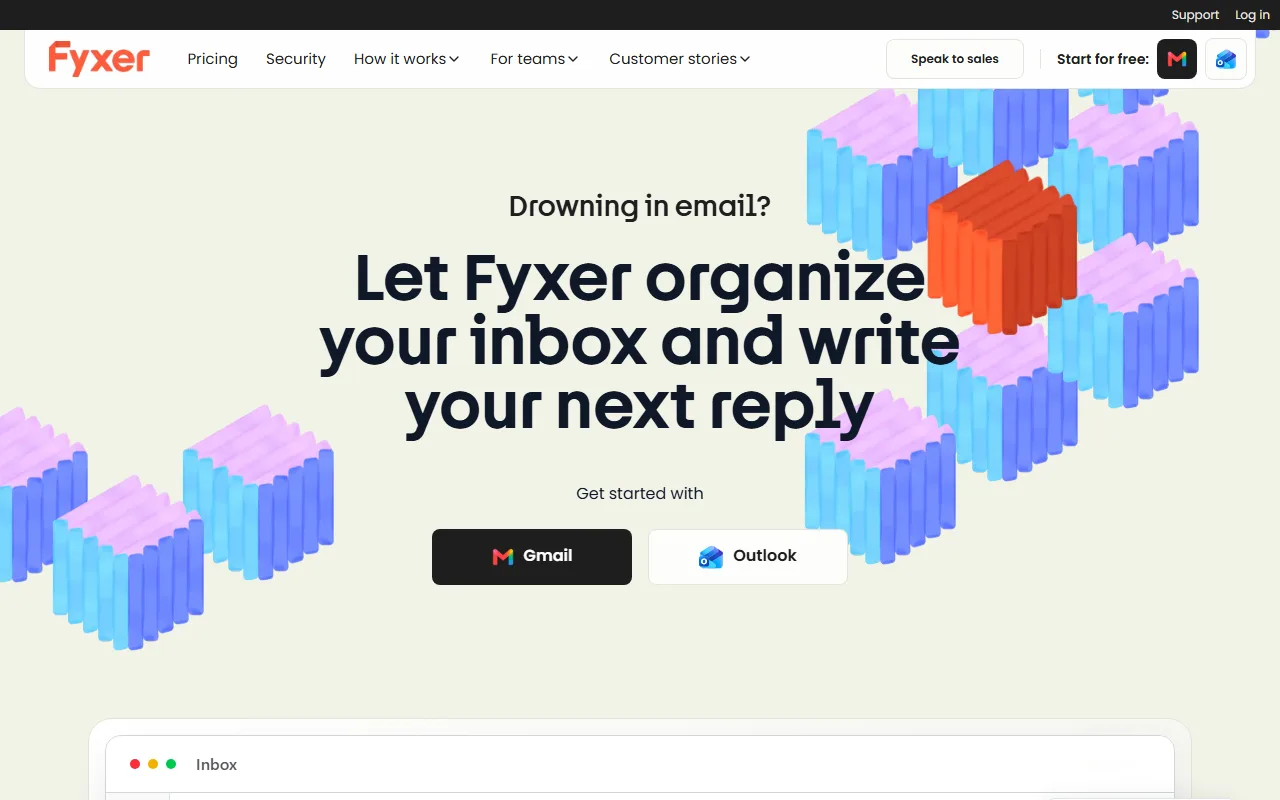 Fyxer screenshot — interface view 1