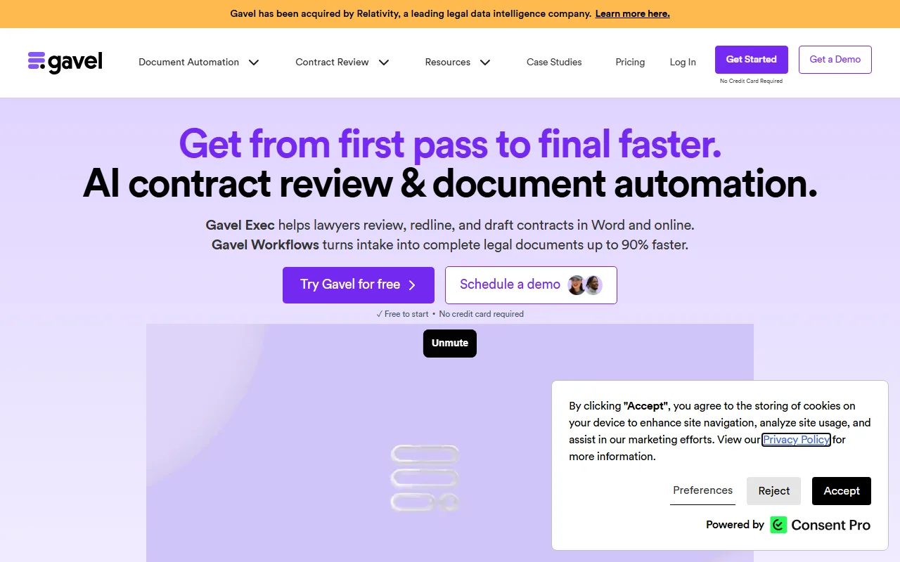Gavel screenshot — interface view 1
