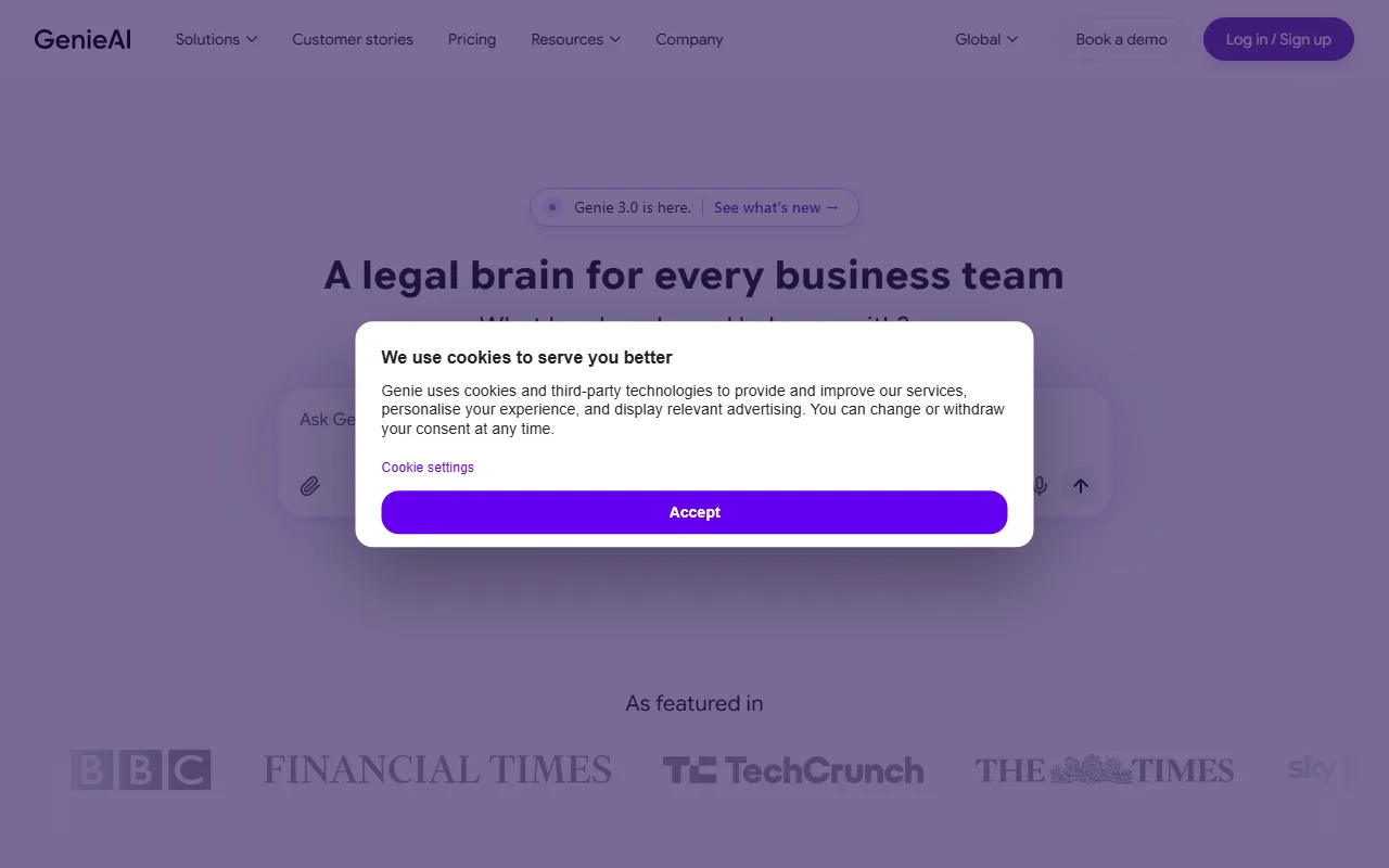 Genie AI screenshot — interface view 1