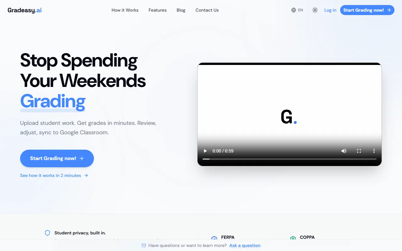 Gradeasy.ai screenshot — interface view 1