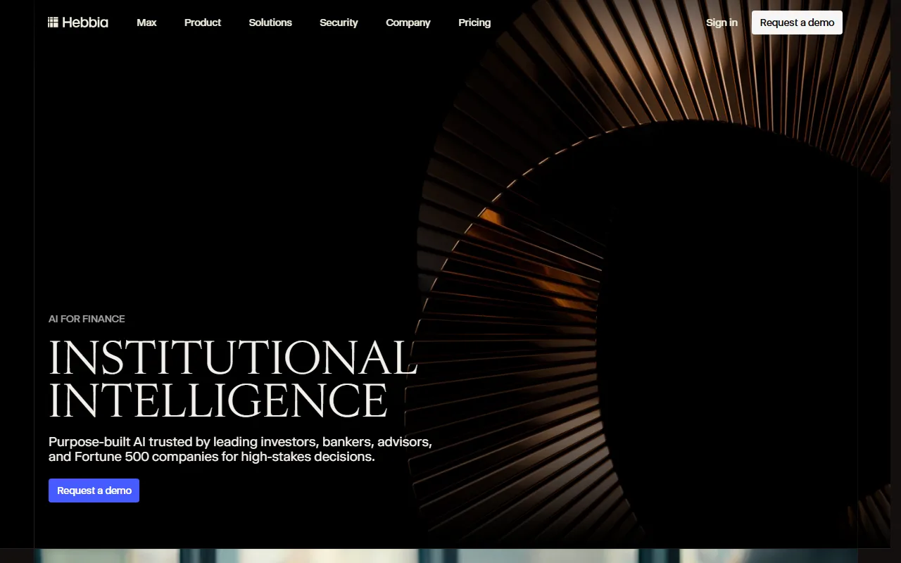 Hebbia screenshot — interface view 1
