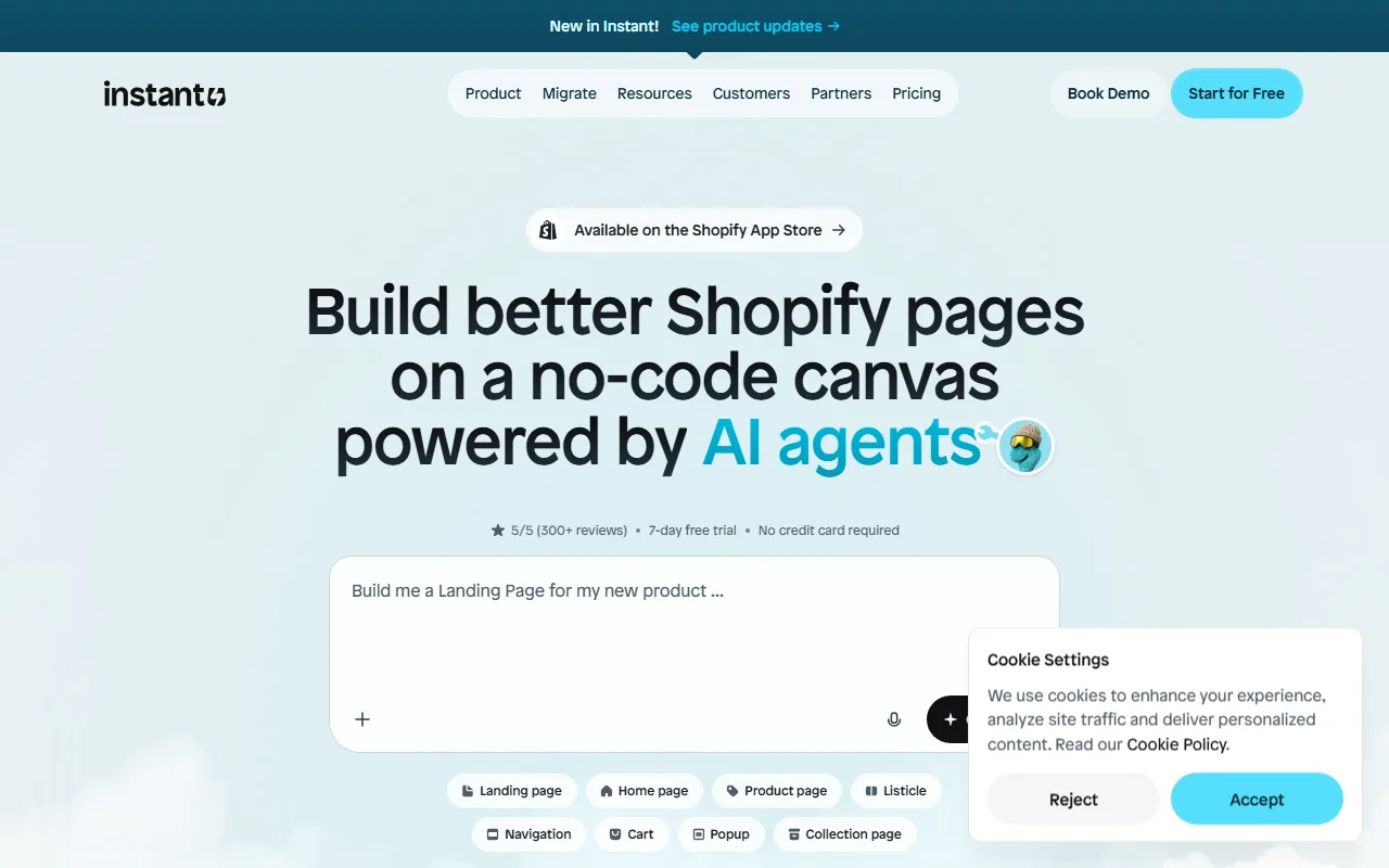 Instant.so screenshot — interface view 1
