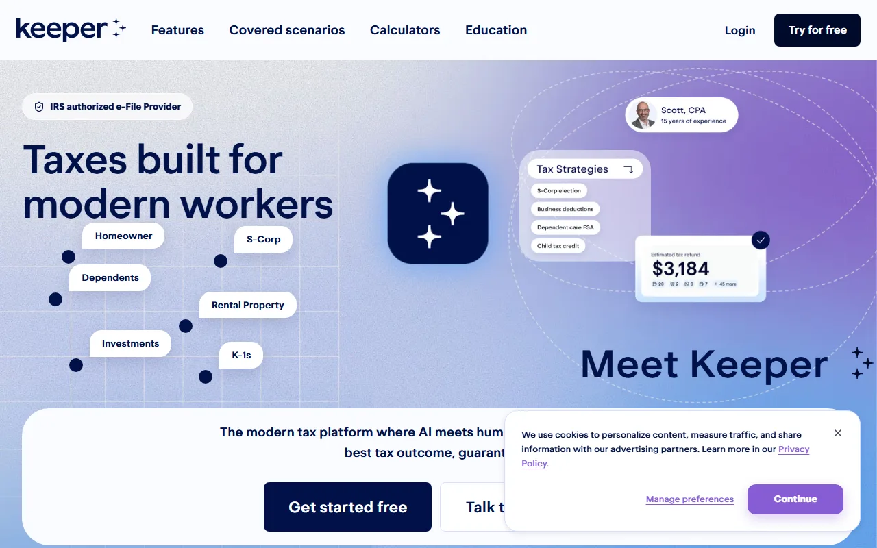 Keeper Tax screenshot — interface view 1
