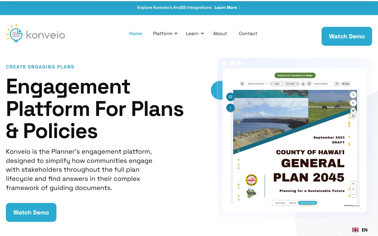 Konveio screenshot — interface view 1