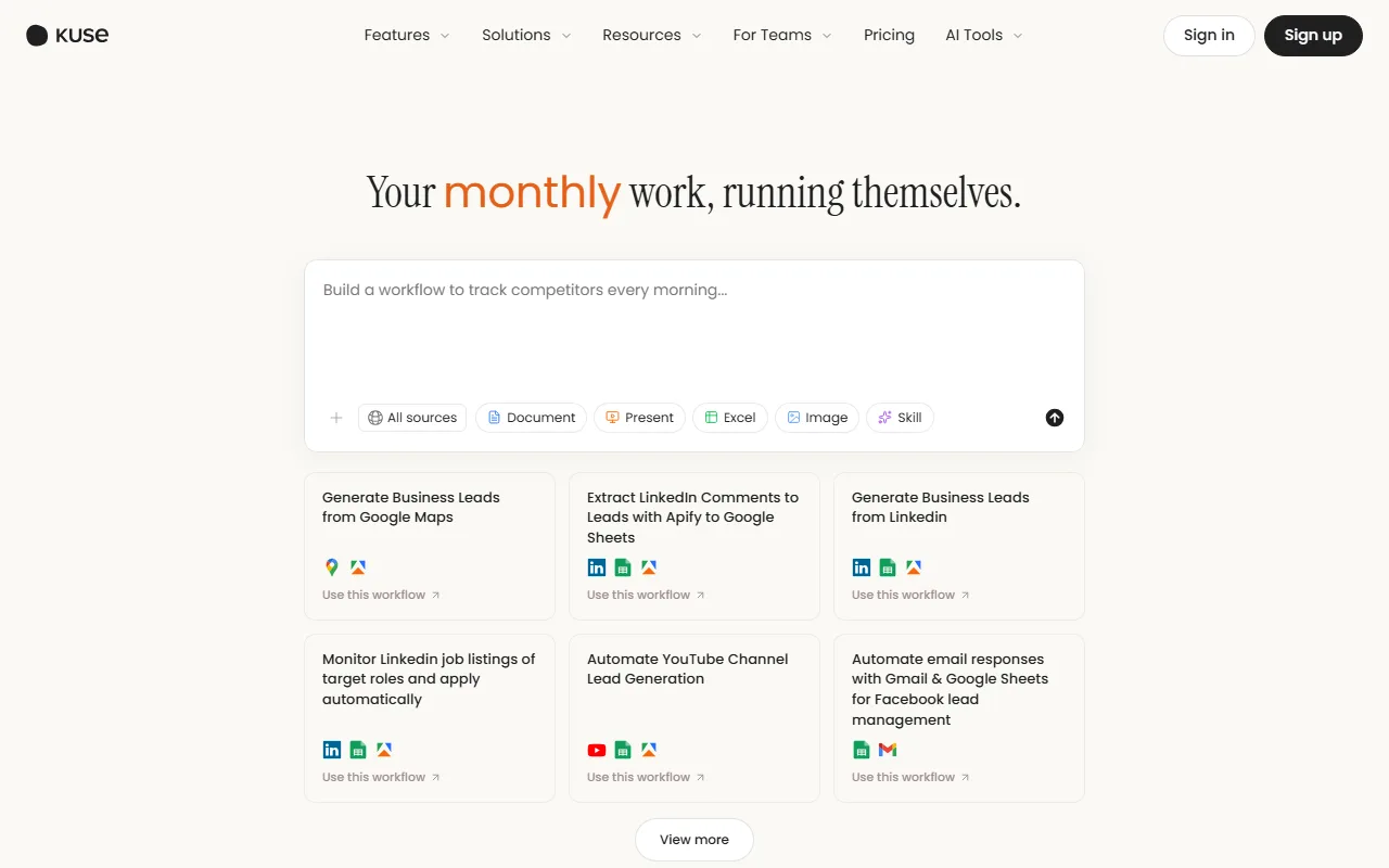 Kuse.ai screenshot — interface view 1