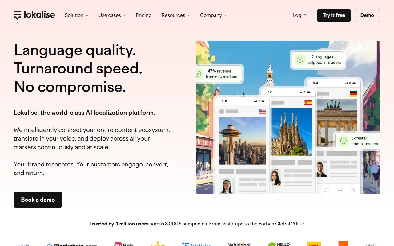Lokalise screenshot — interface view 1
