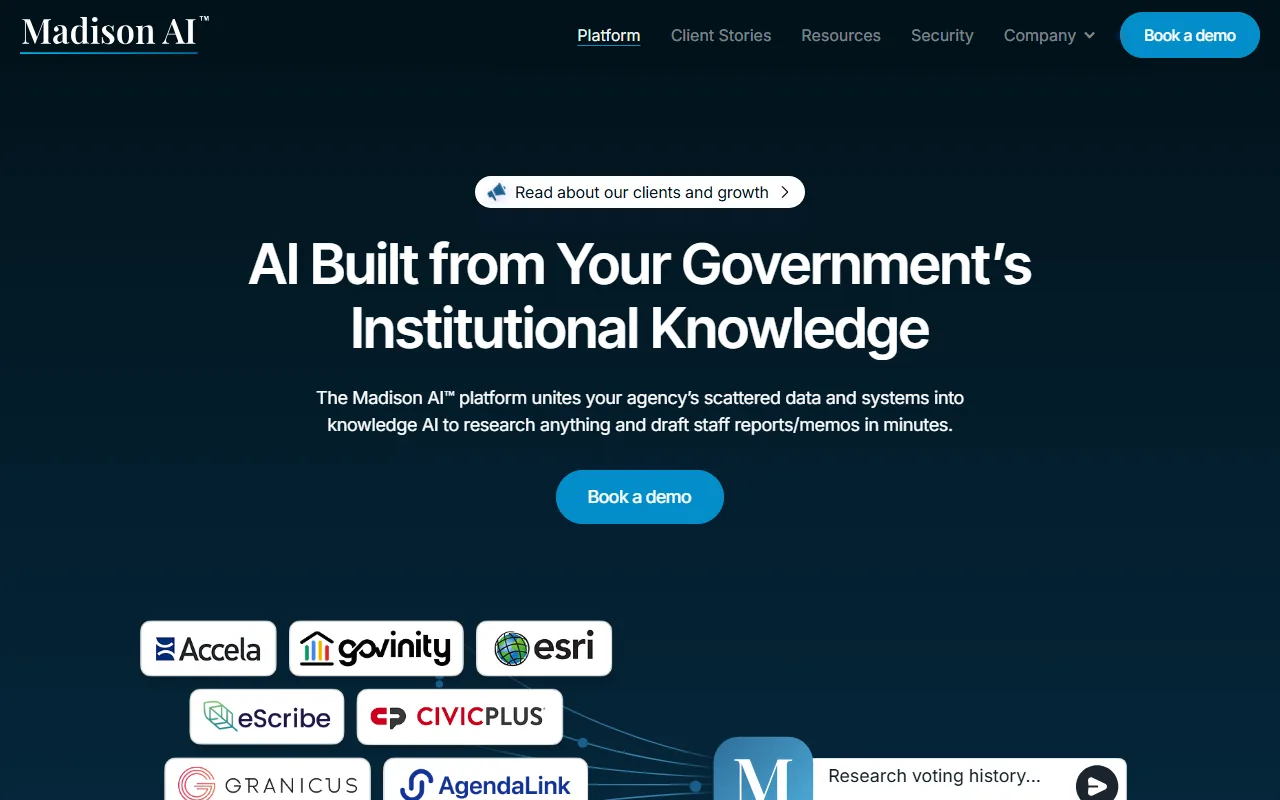 Madison AI screenshot — interface view 1