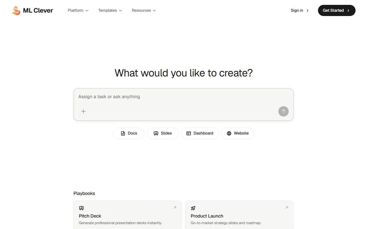 ML Clever screenshot — interface view 1