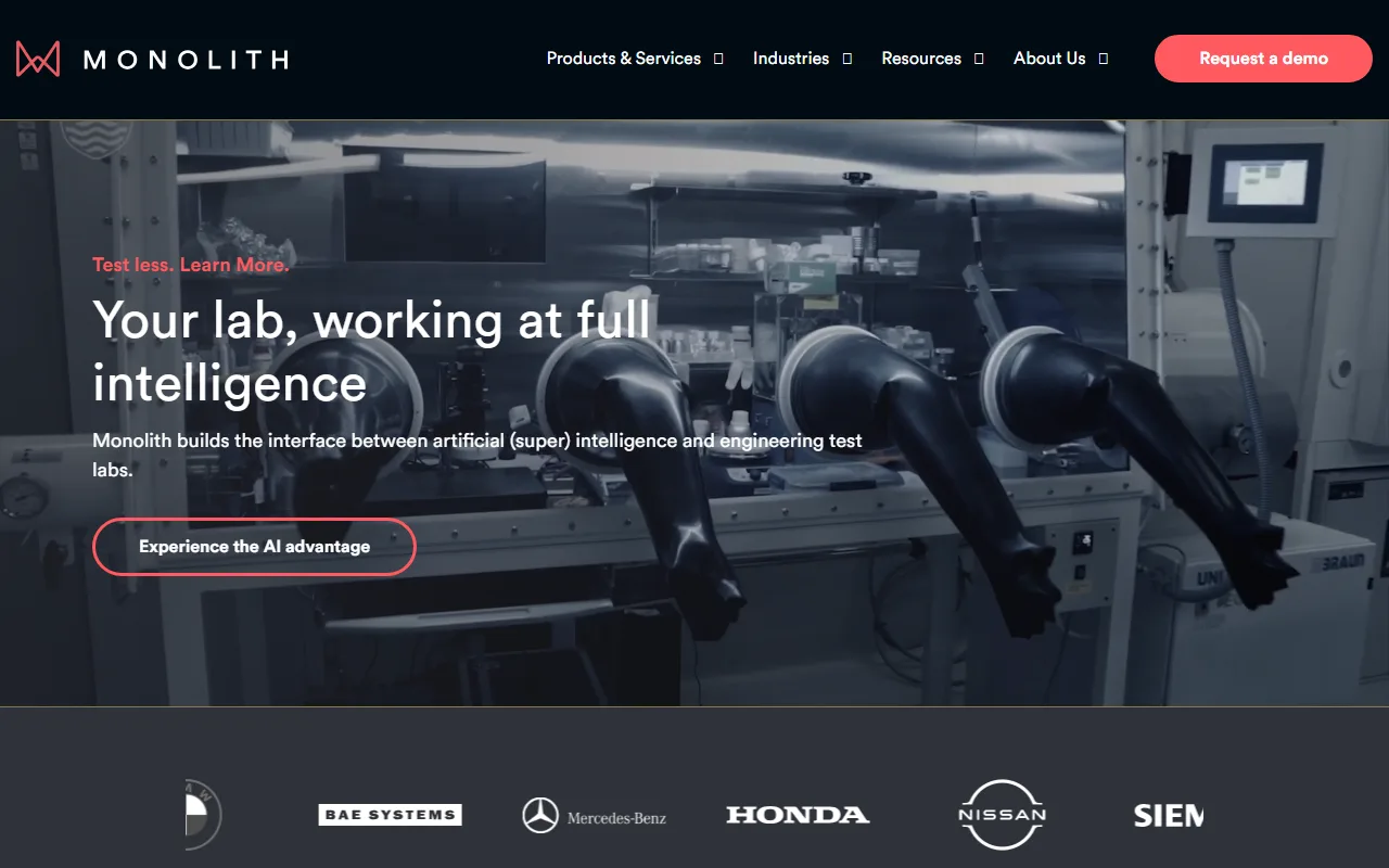 Monolith AI screenshot — interface view 1