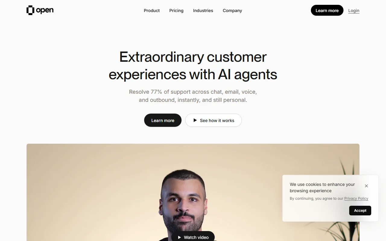 Open.cx screenshot — interface view 1