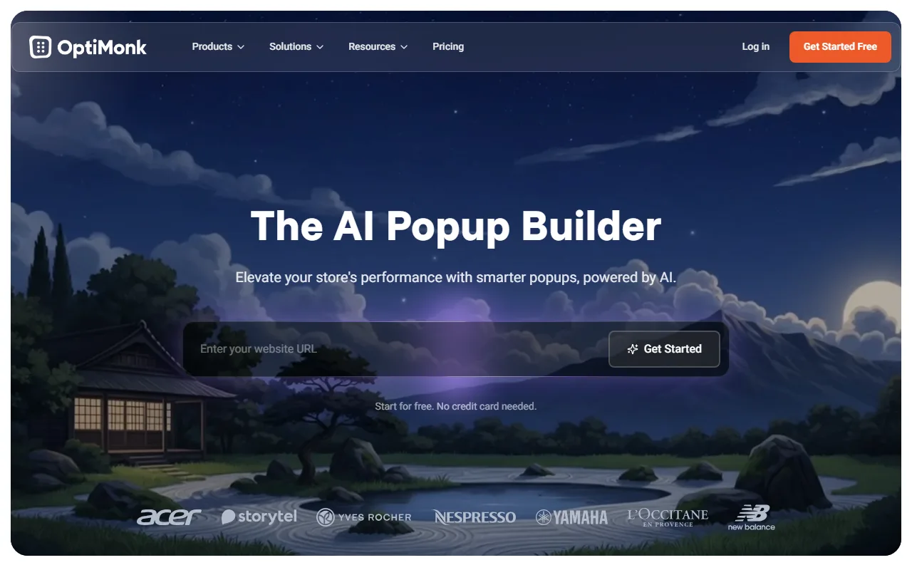 OptiMonk screenshot — interface view 1