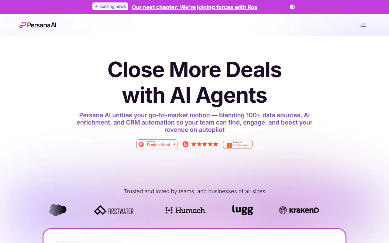 Persana AI screenshot — interface view 1