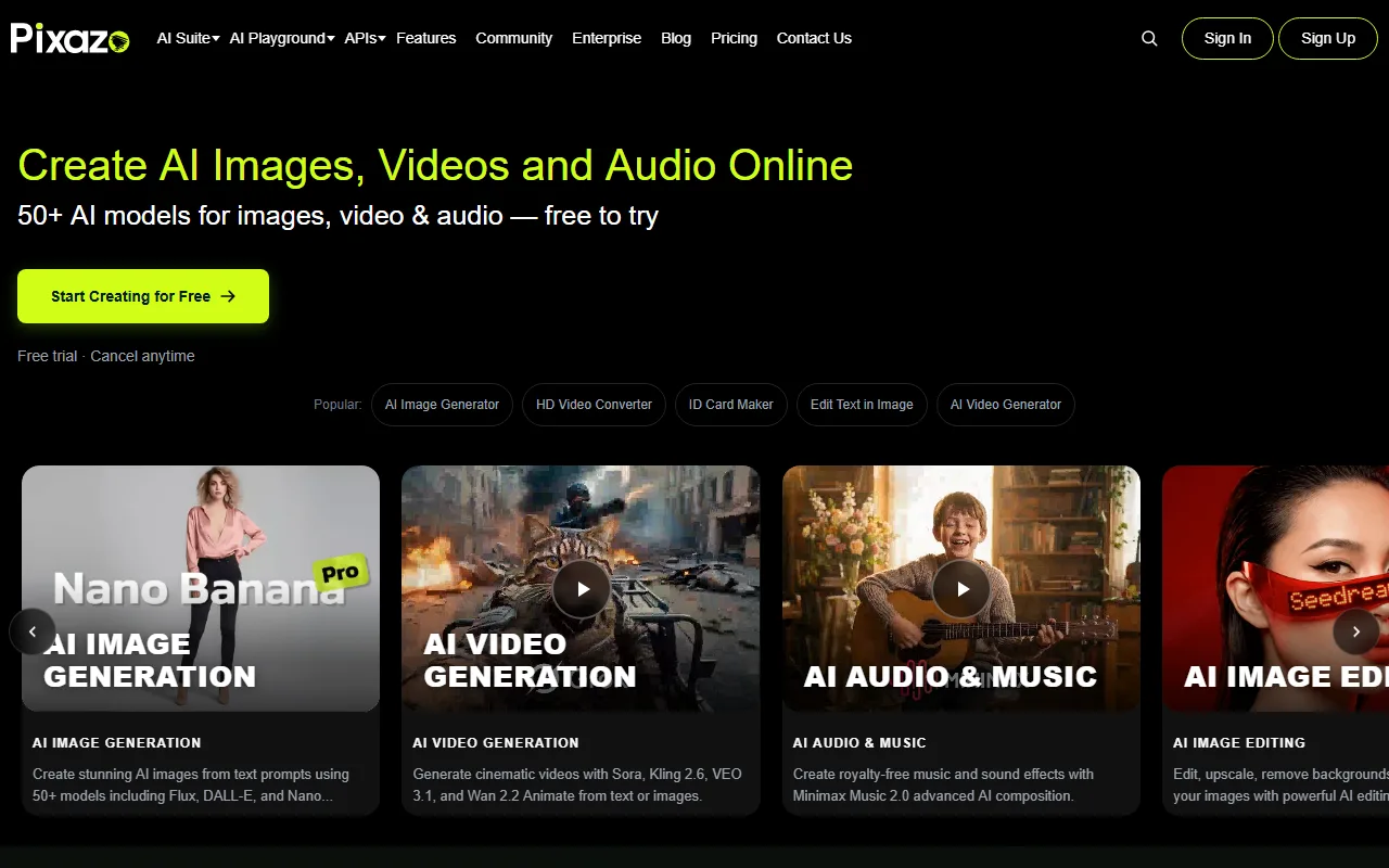 Pixazo screenshot — interface view 1