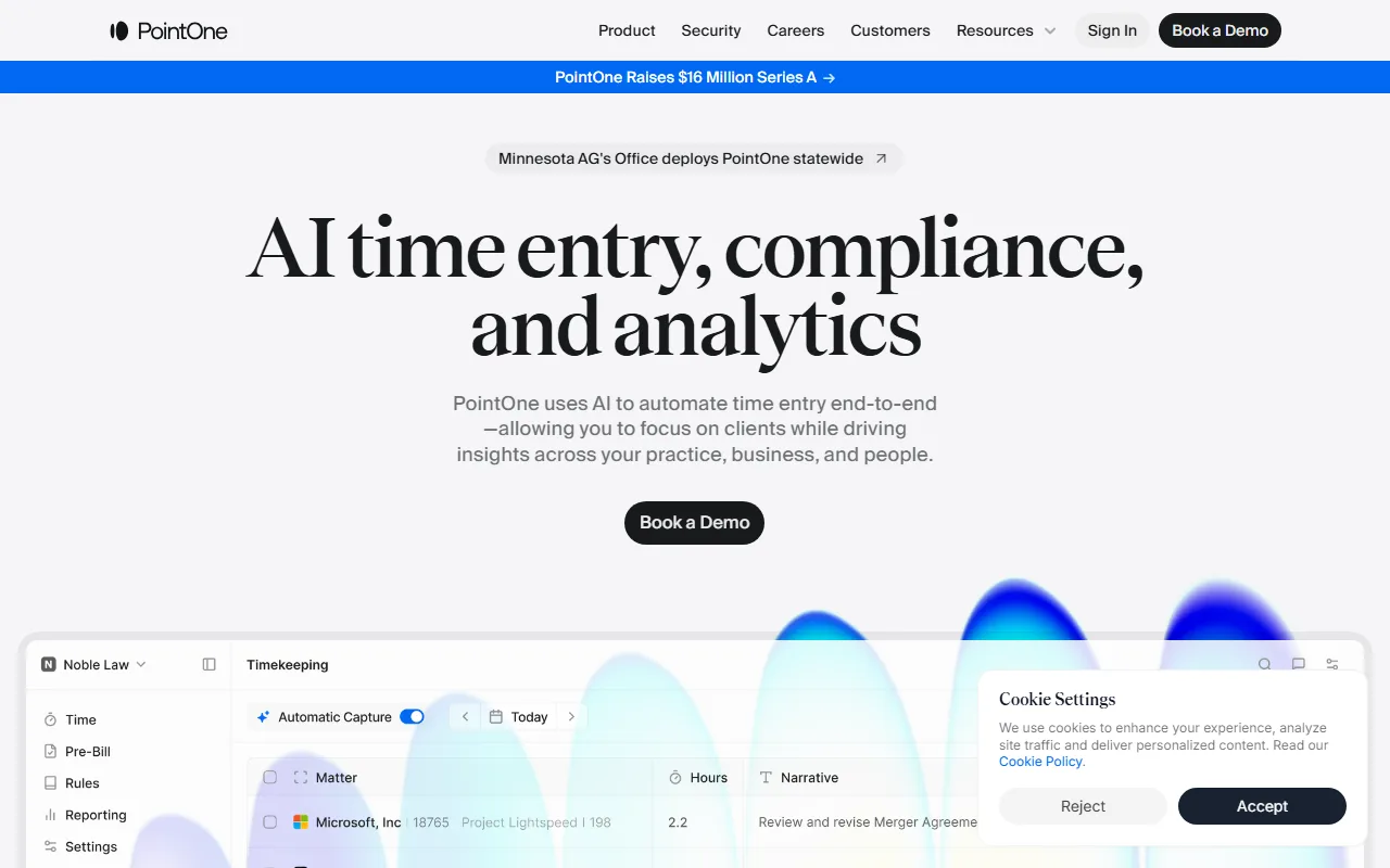 PointOne screenshot — interface view 1