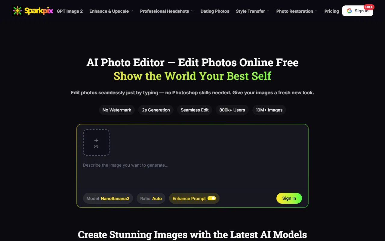 SparkPix screenshot — interface view 1